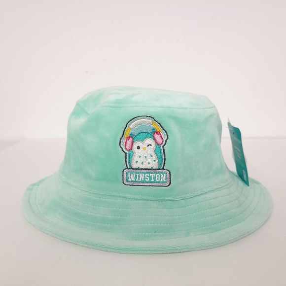 NWT Squishmallows Winston the Owl  Mint  Bucket Hat - Picture 1 of 8